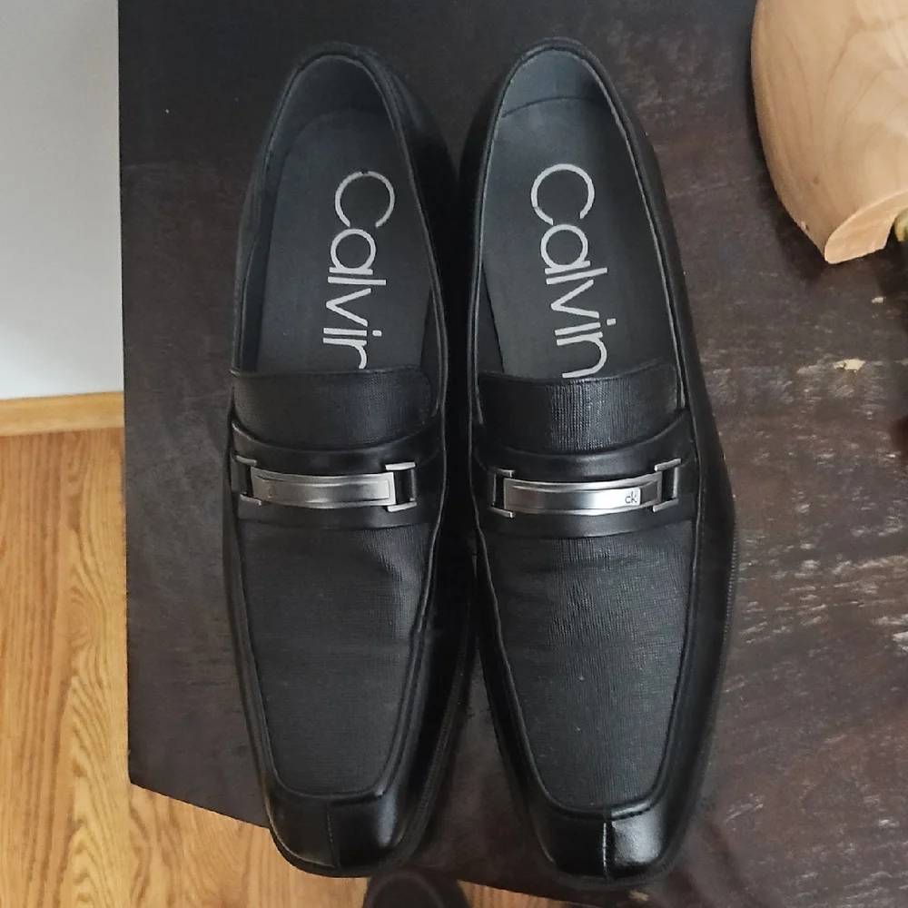 Men's Calvin Klein Leather Loafers Size 8 - Picture 13 of 13